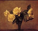 Henri Fantin-latour Canvas Paintings - Roses VIII